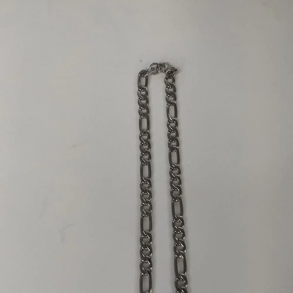 Chisel Figaro Chain Stainless Steel Necklace Link Unisex Gift Minimalist Preppy